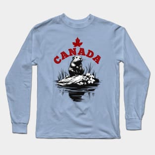 Canadian Beaver Long Sleeve T-Shirt